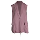 Acne Studios Long Buttoned Vest in Pastel Pink Viscose