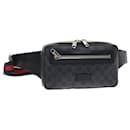 GUCCI GG Supreme Sherry Line Body Bag Black Red Navy 474293 auth 49481a - Gucci