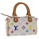 LOUIS VUITTON Monogram Multicolor Mini Speedy Hand Bag White M92645 auth 49983 - Louis Vuitton
