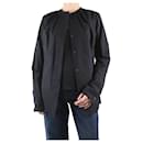 Black button-up contrast stitching shirt - size UK 12 - Autre Marque