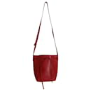 Mansur Gavriel Drawstring-Fastening Bucket Bag in Red Leather