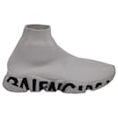 Balenciaga Speed Graffiti Sneakers in White Polyester