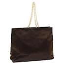 PRADA Chain Shoulder Bag Velor Brown Auth bs7265 - Prada