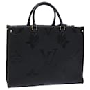 LOUIS VUITTON Monogram Empreinte On The Go MM Bag 2Way Black M45595 auth 49493a - Louis Vuitton