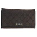 GUCCI GG Canvas Long Wallet Black 244946 auth 50818 - Gucci