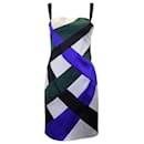 Giorgio Armani Panel Stripe Dress in Multicolor Polyester