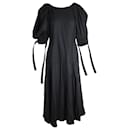 Vestido midi Florence de nácar con detalle de lazo en Lyocell y algodón negro - Autre Marque