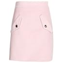 Maje Jinelle Corduroy Skirt in Pink Cotton