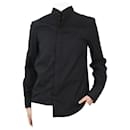 Black Collarless button-up fitted shirt - size S - Autre Marque