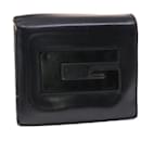 GUCCI Wallet Leather Black Auth 50289 - Gucci