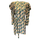 Ulla Johnson Mini-robe en soie imprimé bégonia multicolore Elaine