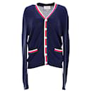 Gucci Button-Front Cardigan in Navy Blue Cashmere