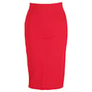 Diane Von Furstenberg Pencil Skirt in Red Viscose