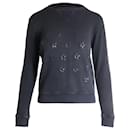 Saint Laurent Sweatshirt mit Sternverzierung in Schwarz