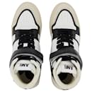 High-Top ADC Sneakers in White and Black Leather - Ami Paris
