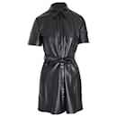 Mini-robe Nanushka Bleted en polyuréthane noir