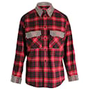 Gucci Studded Button-Up Plaid Shirt in Multicolor Cotton
