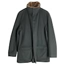 Veste Loro Piana Winter Voyager Vicuña Storm System en daim vert olive