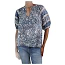 Blue printed keyhole blouse - size US 6 - Ulla Johnson