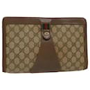 GUCCI GG Canvas Web Sherry Line Handtasche Beige Rot 8901033 Auth th3866 - Gucci