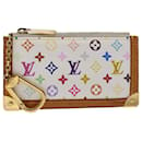 LOUIS VUITTON Monogram Multicolor Pochette Cles Purse White M92655 auth 49633 - Louis Vuitton