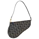 Christian Dior Trotter Canvas Saddle Pouch Accessori Pouch Navy Auth 50438