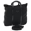 PRADA Handtasche Leder Nylon 2Art und Weise Black Auth tb830 - Prada