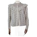 Cream lace embroidered ruffle blouse - size UK 10 - Ulla Johnson