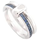 NEUF BAGUE POMELLATO TOGETHER DOUBLE BAGUE OR BLANC 18K T 55 SAPHIR RING - Pomellato