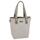 GUCCI GG Canvas Handtasche PVC Leder Weiß Auth 50406 - Gucci