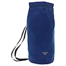 PRADA Shoulder Bag Nylon Blue Black Auth 51023 - Prada