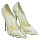 White Perforated Anouk Pointed Toe Pump - Jimmy Choo