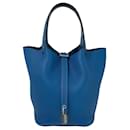 Blaues Picotin 18 Tasche - Hermès