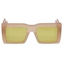 Gafas de sol con montura cuadrada en beige - Loewe