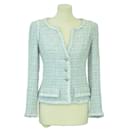 Light Grey Vintage Boucle Tweed Suit Jacket - SS09 - Chanel