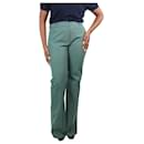 Green pleated flared trousers - size FR 44 - Joseph