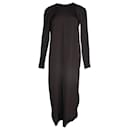 Totême Long-Sleeve Maxi Dress in Black Viscose