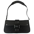 Dior Diorissimo Street Chic Columbus Avenue Shoulder Bag in Black Canvas and Leather