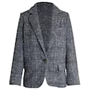 Isabel Marant Étoile Blazer Bouclé à Carreaux Kice En Laine Bleu Clair