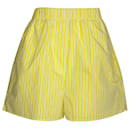 Shorts listrados The Frankie Shop Lui em algodão amarelo - Autre Marque