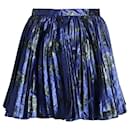 Red Valentino Pleated Printed Skirt in Blue Synthetic