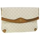 GUCCI GG Canvas Clutch Bag PVC Leather White 156.02.075 auth 50774 - Gucci