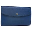 LOUIS VUITTON Epi Montaigne 27 Clutch Bag Blue M52655 LV Auth ep1327 - Louis Vuitton