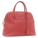 Hermes Bolide 37 Hand Bag Leather Red Auth nh122a - Hermès