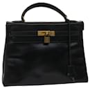 hermes kelly 32 Hand Bag Leather Black Auth ni110a - Hermès