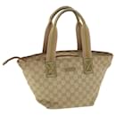 GUCCI Sherry Line GG Canvas Tote Bag Beige Pink gold 131228 auth 37407 - Gucci