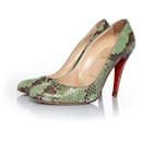 CHRISTIAN LOUBOUTIN, Python pumps in green - Christian Louboutin