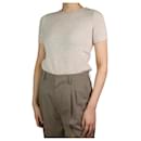 Cream short-sleeved cashmere top - size UK 4 - Theory