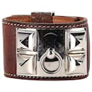 Hermes Collier De Chien Bracelet in Brown Leather - Hermès