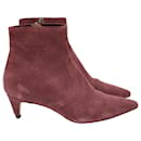 Isabel Marant Ankle Boots in Maroon Suede